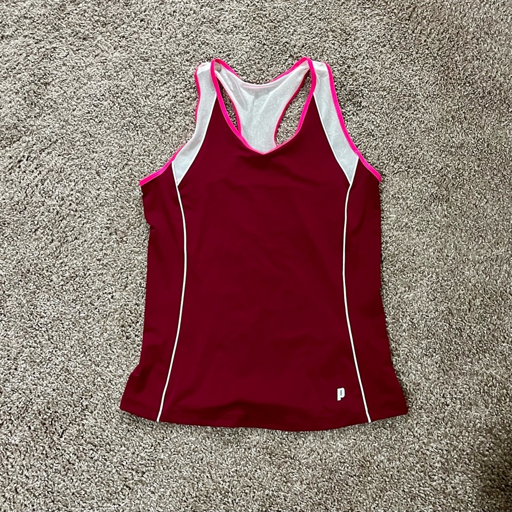 Prince tennis racerback tank top